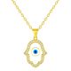 18K Gold Plated Protective Hamsa Symbol Necklace